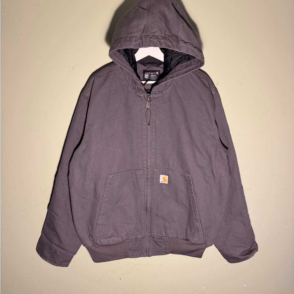 NWT Carhartt Men’s Gray Hooded Active Jacket (L)